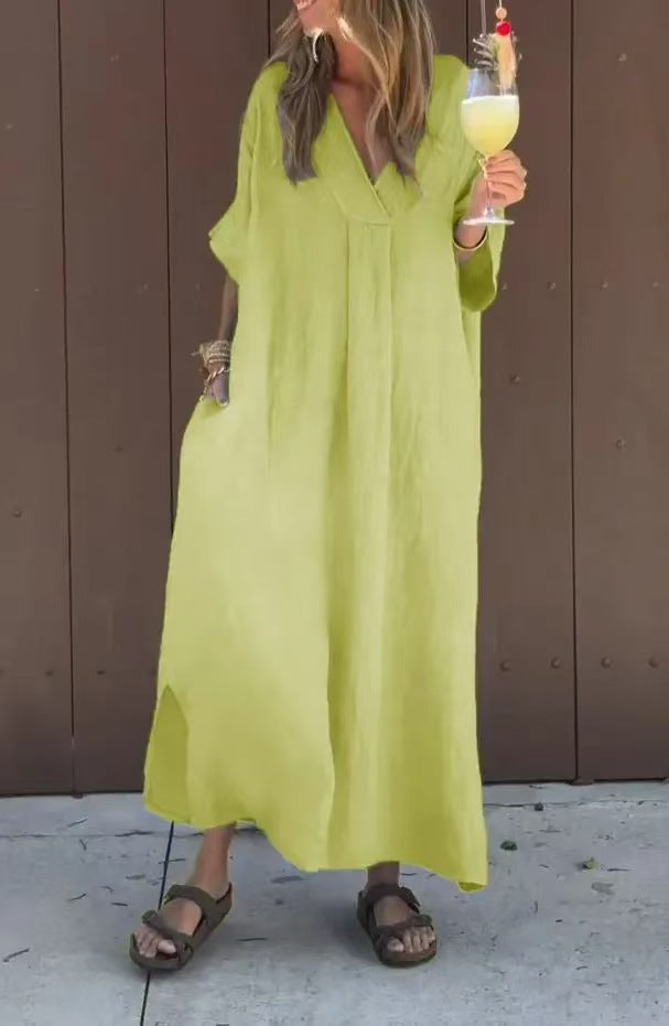 סאנה - שמלה קז'ואל מבד כותנה