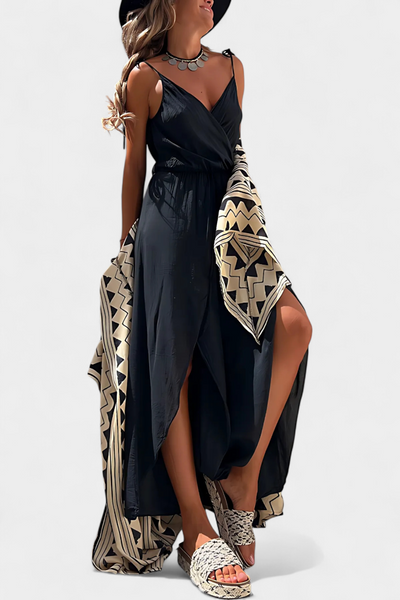 קומבינציה דונטילה מבד כותנה כבוס עם פתחים צדדיים