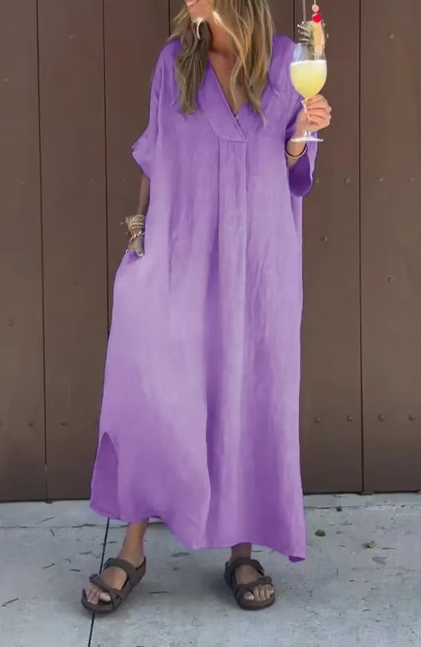 סאנה - שמלה קז'ואל מבד כותנה