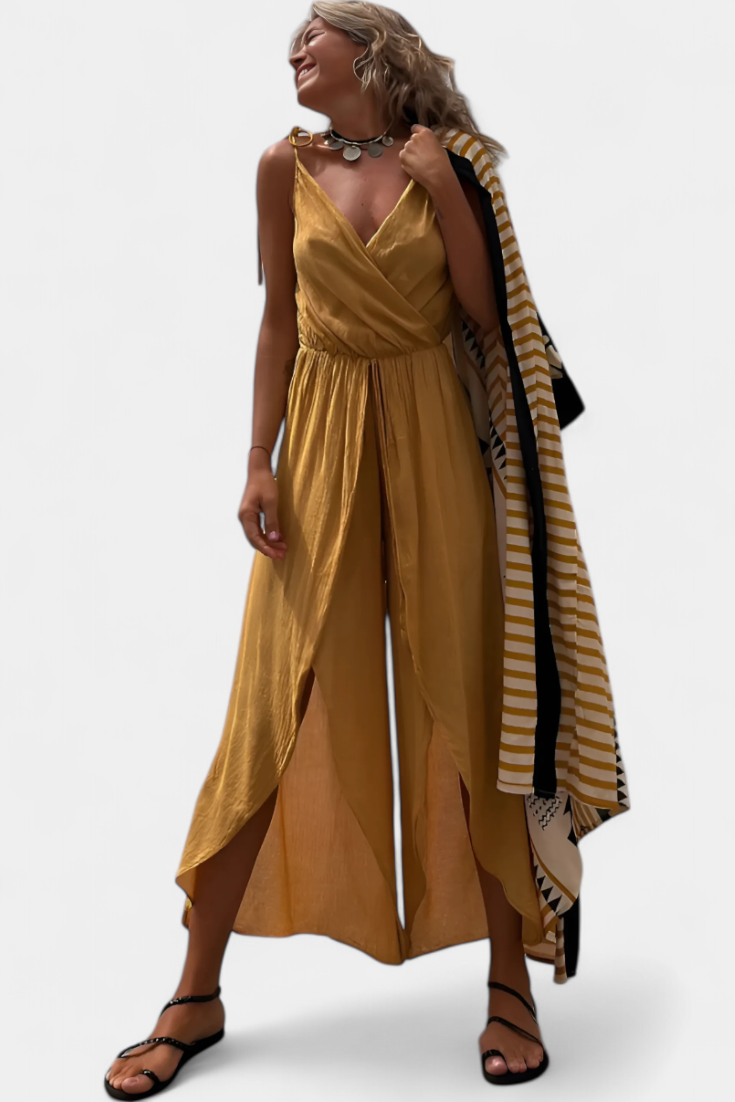 שילוב דונטילה מבד כותנה כבוס עם פתחים צדדיים