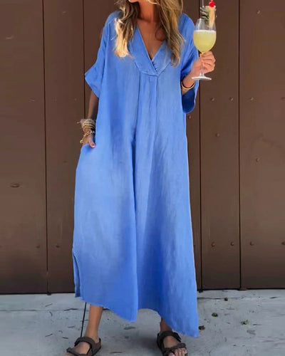 סאנה - שמלה קז'ואל מבד כותנה