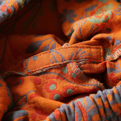 סט לואנgewear מכותנה עם צווארון עלה וינטג'