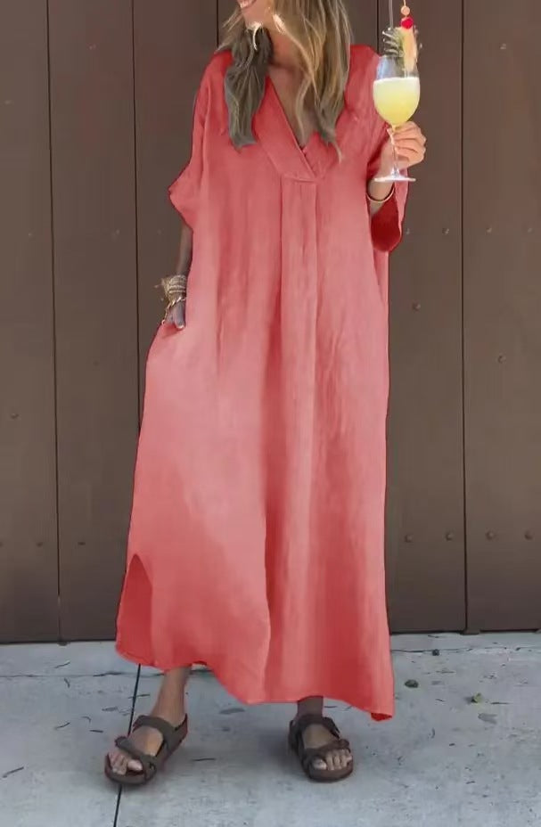 סאנה - שמלה קז'ואל מבד כותנה