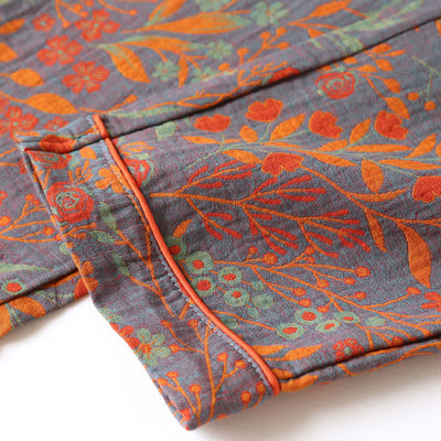 סט לואנgewear מכותנה עם צווארון עלה וינטג'