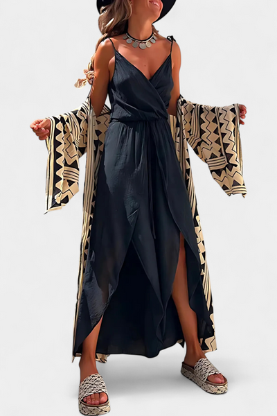 שילוב דונטילה מבד כותנה כבוס עם פתחים צדדיים